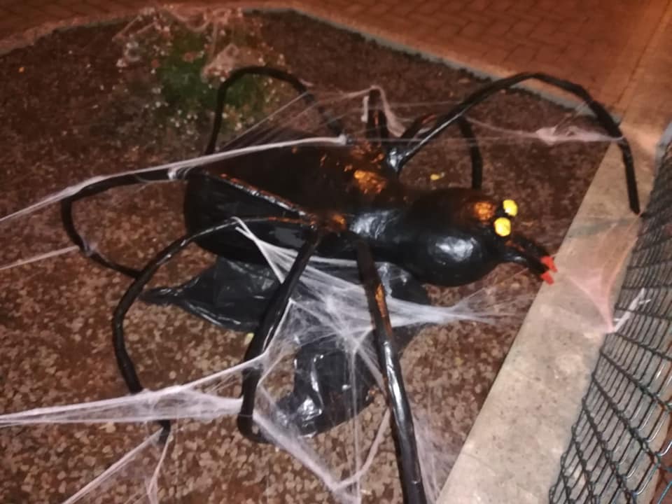Foto della sede addobbata per halloween