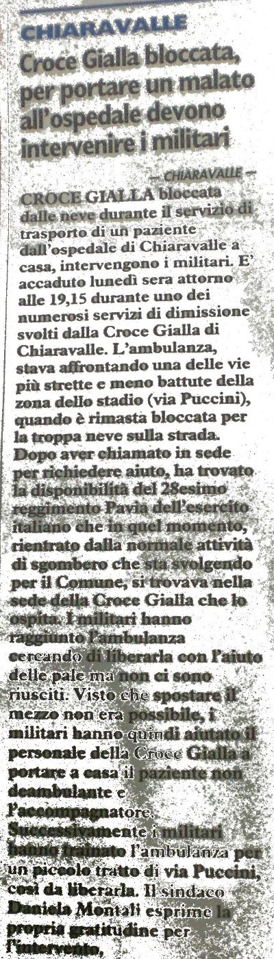 Articolo del Resto del Carlino