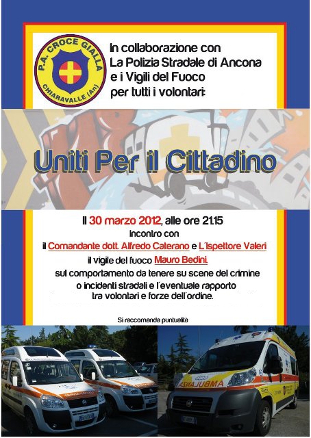 Incontro per i Volontari con la Polizia Stradale