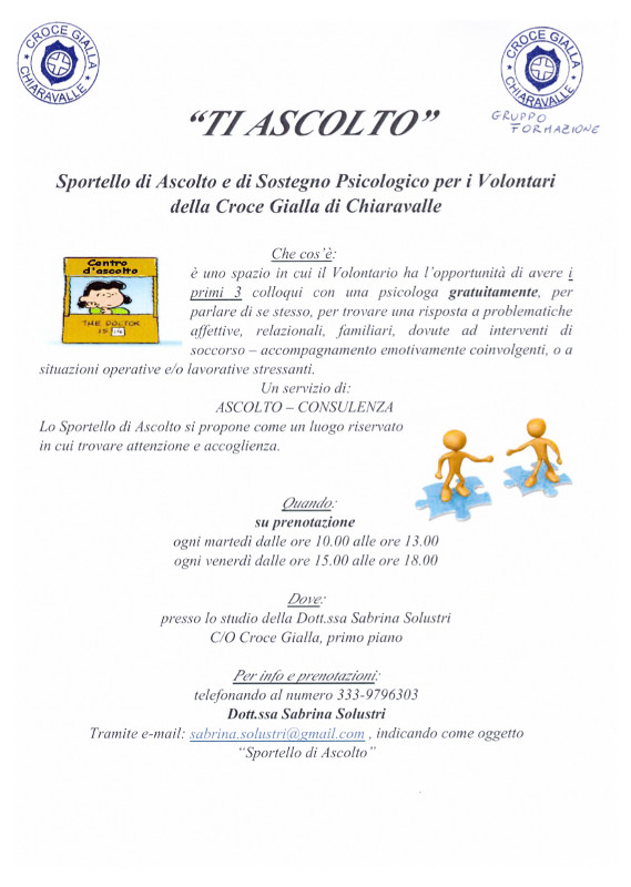 Ti Ascolto, il sostegno psicologico ai volontari della dottoressa Solustri