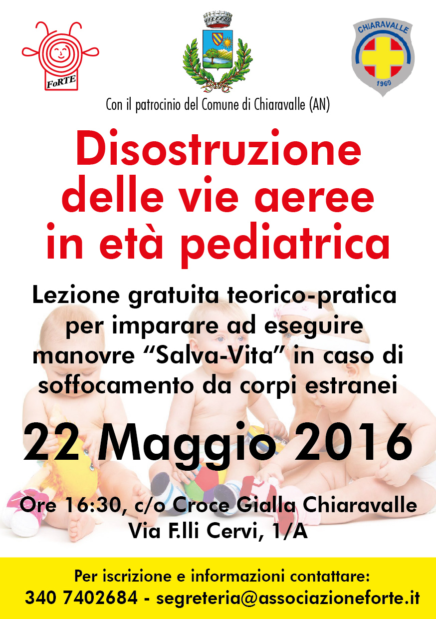 Locandina corso disotruzione delle vie aeree